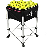 VEVOR Carro de Pelotas para Enseñanza con Capacidad de 160 Pelotas de Tenis y Bolsa Negro para Béisbol y Tenis Carro de…